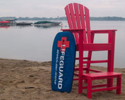 South Beach Lifeguard Chair by Polywood – 26.5 inches (W) x 39 inches (L) x 56.5 inches (H), High Density Polyethylene (HDPE), White, Model SBL30WH