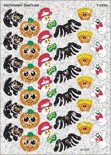 Trend Enterprises Trend Halloween Sparkles Sparkle Stickers, Classroom Incentives, 72 Count