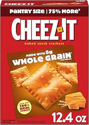 Cheez-It Cheese Crackers, Baked Snack Crackers, Office and Kids Snacks, Made with Whole Grain, 12.4oz Box (1 Box)