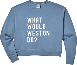 Womens What Would Weston Do? Comfort Colors Crop Sweatshirt