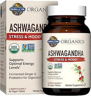 Garden of Life Organic Ashwagandha with Probiotics & Ginger, 60 Day Supply
