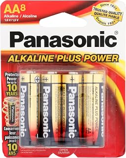 Panasonic 354370 AA Alkaline Plus Power Batteries - Pack of 8 | Performance