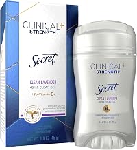 Secret Clinical Strength Clear Gel Antiperspirant and Deodorant, Clean Lavender, 1.6 oz (Pack of 12)