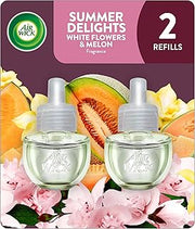 Air Wick Plug in Scented Oil Refill, 2 ct, Summer Delights, Air Freshener, Essential Oils