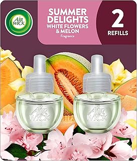 Air Wick Plug in Scented Oil Refill, 2 ct, Summer Delights, Air Freshener, Essential Oils