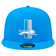 Men's Blue Detroit Lions 59FIFTY Fitted Hat by New Era – Polyester, Detroit Lions, Blue, Model Nfl Core Team 59fifty