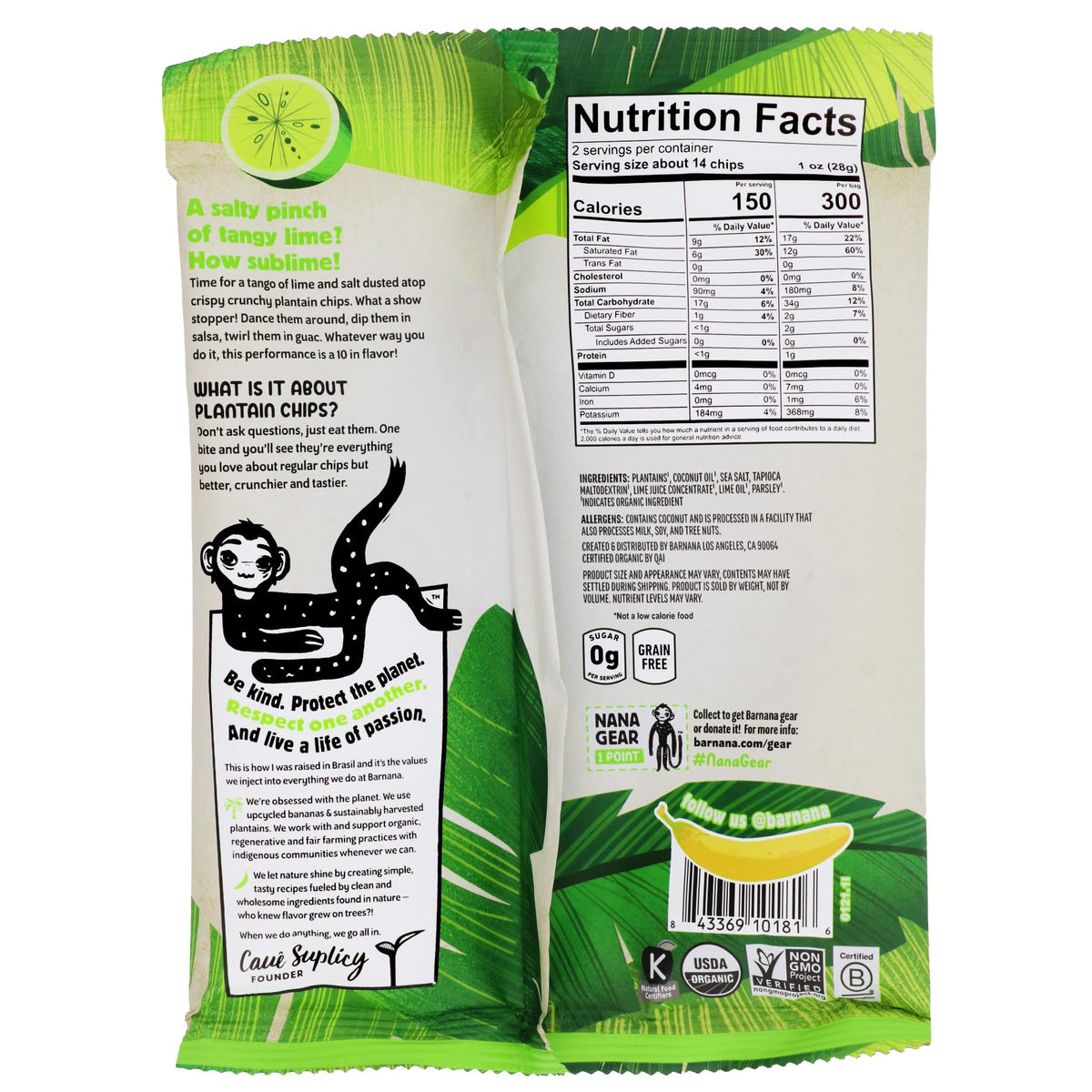 Barnana Acapulco Lime / 2 Ounce (Pack of 6) / 6 Vegetable