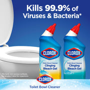 Toilet Bowl Cleaner with Bleach Variety Pack - 24 Ounces - Pack of 4 (Package May Vary) by Clorox – 96 Fl Oz (Pack of 1), Blue, Model 31871