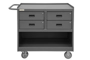 Mobile Bench Cabinet by Durham – 24.25"W x 36.375"H x 26"D, Alloy Steel, Grey, Model 3120-95