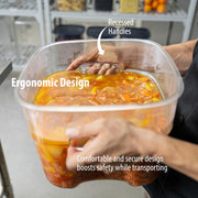 FreshPro Clear Food Container 12QT by Cambro – 28.9 cm x 21.6 cm, 1.9 liters, Polycarbonate (PC), Clear, Model 12SFSPROCW135