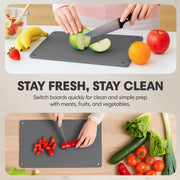 Karving King Carving Board with Drip Tray and Spikes, 20x13 Inch, Gray