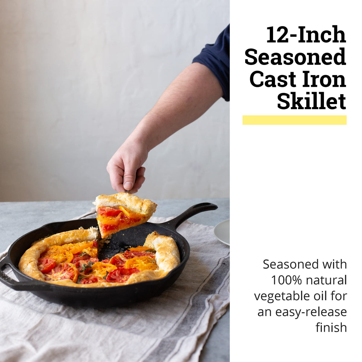 Lodge 12" (Pack of 1) / Black / 5.0 quarts Skillets