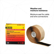 3M Negro / 1 in x 10 ft (Pack of 2) / 1 Electrical Tape