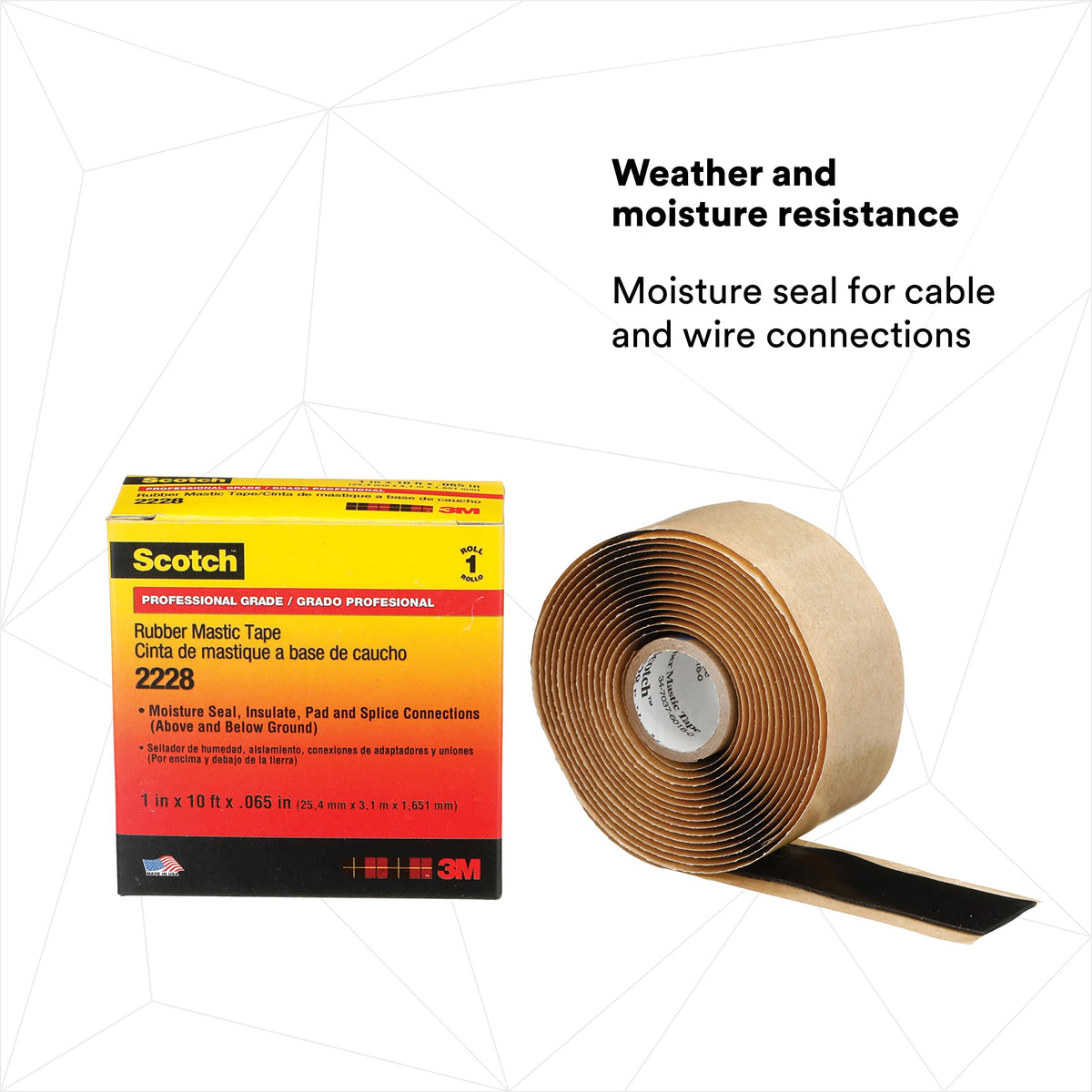 3M Negro / 1 in x 10 ft (Pack of 2) / 1 Electrical Tape