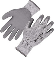 Ergodyne ProFlex 7030 Cut Resistant Work Gloves, ANSI A3, PU Coated Palms for Flexible No Slip Grip, Abrasion Resistant, 13g, Gray, Medium