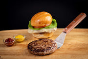 Hamburger Turner 4" x 3" by Mundial – 4 inches by 3 inches, Alloy Steel, Wood, Model 4686M