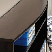 Sauder Cinnamon Cherry Finish / L:12.44" x W:8.11" x H:35.906 / Transitional Audio-Visual Shelving