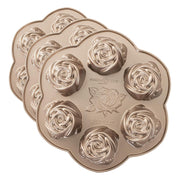 Nordic Ware Toffee / 2.25 Cup Capacity (Pack of 3) / Rosebud Cakelet Specialty & Novelty Cake Pans