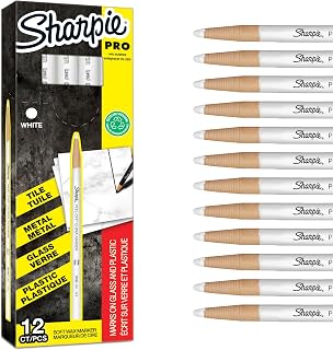 Sharpie 305061 Peel-Off China Marker - White, Pack of 12