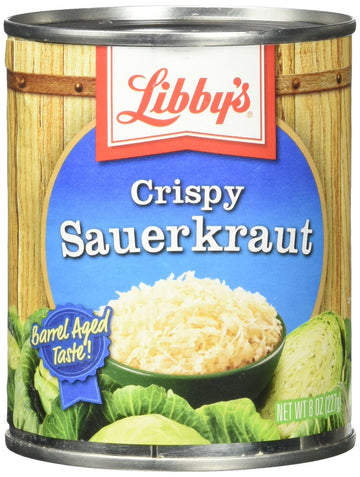 Crispy Sauerkraut Cans by Libby's – 8 Ounce (Pack of 12), Pack of 12
