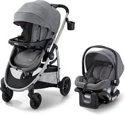 Graco Modes Pramette Travel System, Car Seat and Stroller Combo, Includes SnugRide LX Infant Car Seat and Baby Stroller, 3 Modes: Car Seat Carrier, Pramette, Toddler Stroller, Ellington