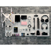 High Density Fiberboard Pegboards with Mounting Hardware by Triton Products – 24" x 42", Engineered Wood, White, Model PEG2-WHT