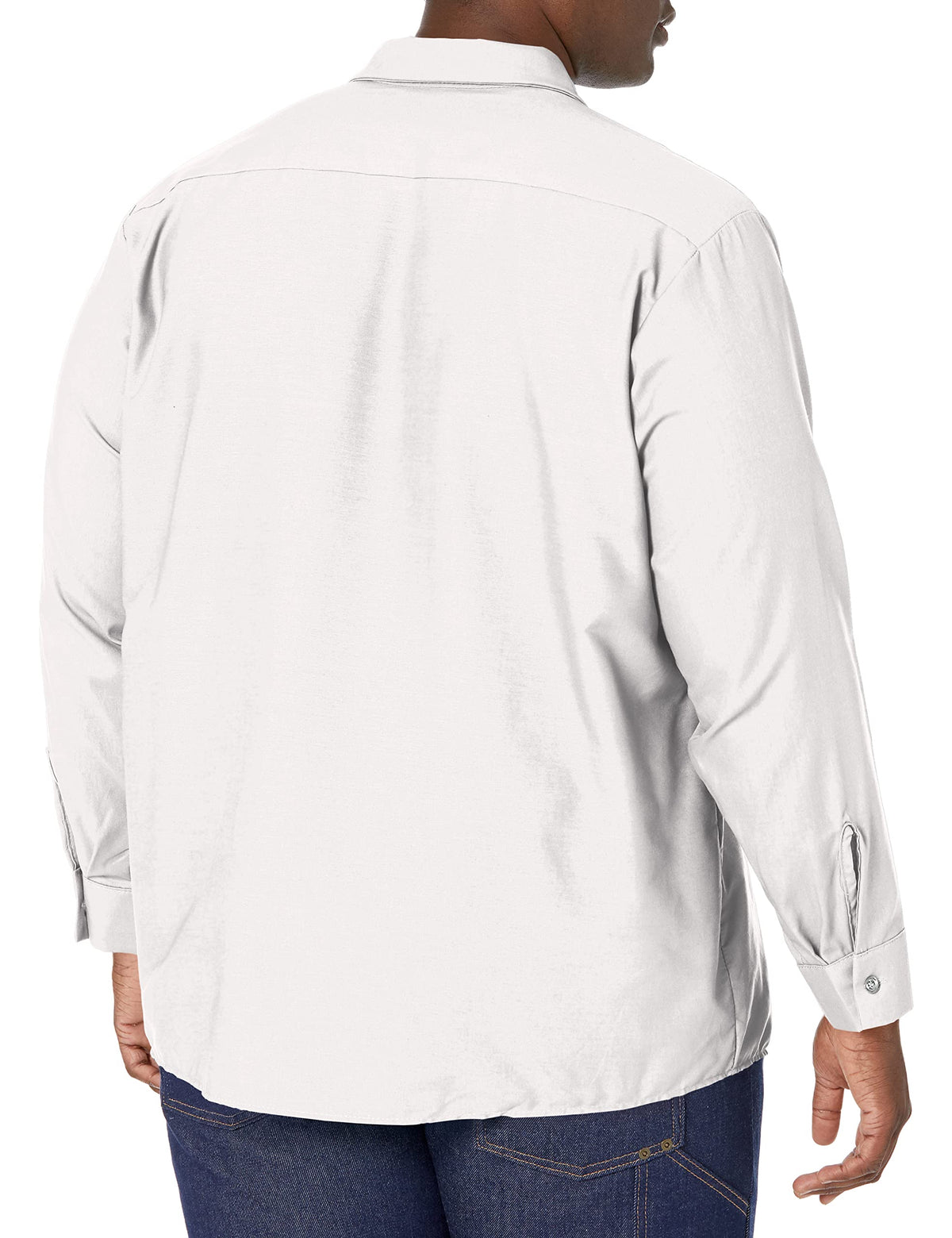 Long Sleeve Industrial Solid Work Shirt White Small - 5 Pack by Red Kap – White, Pack of 5, Model SP14