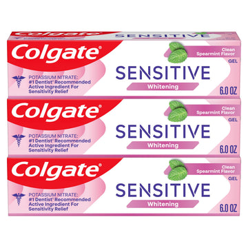 Whitening Sensitive Toothpaste Gel by Colgate – 3 Count (Pack of 1), Whitening