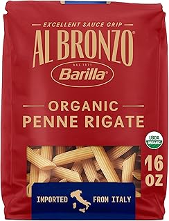 Al Bronzo Barilla Organic Penne Rigate Pasta, Imported from Italy,16oz