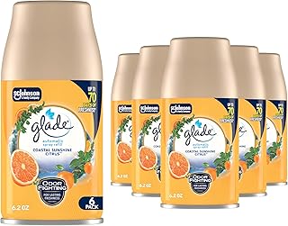 Glade Automatic Spray Refills, Air Freshener, Coastal Sunshine Citrus, 6.2 oz, 6 Count