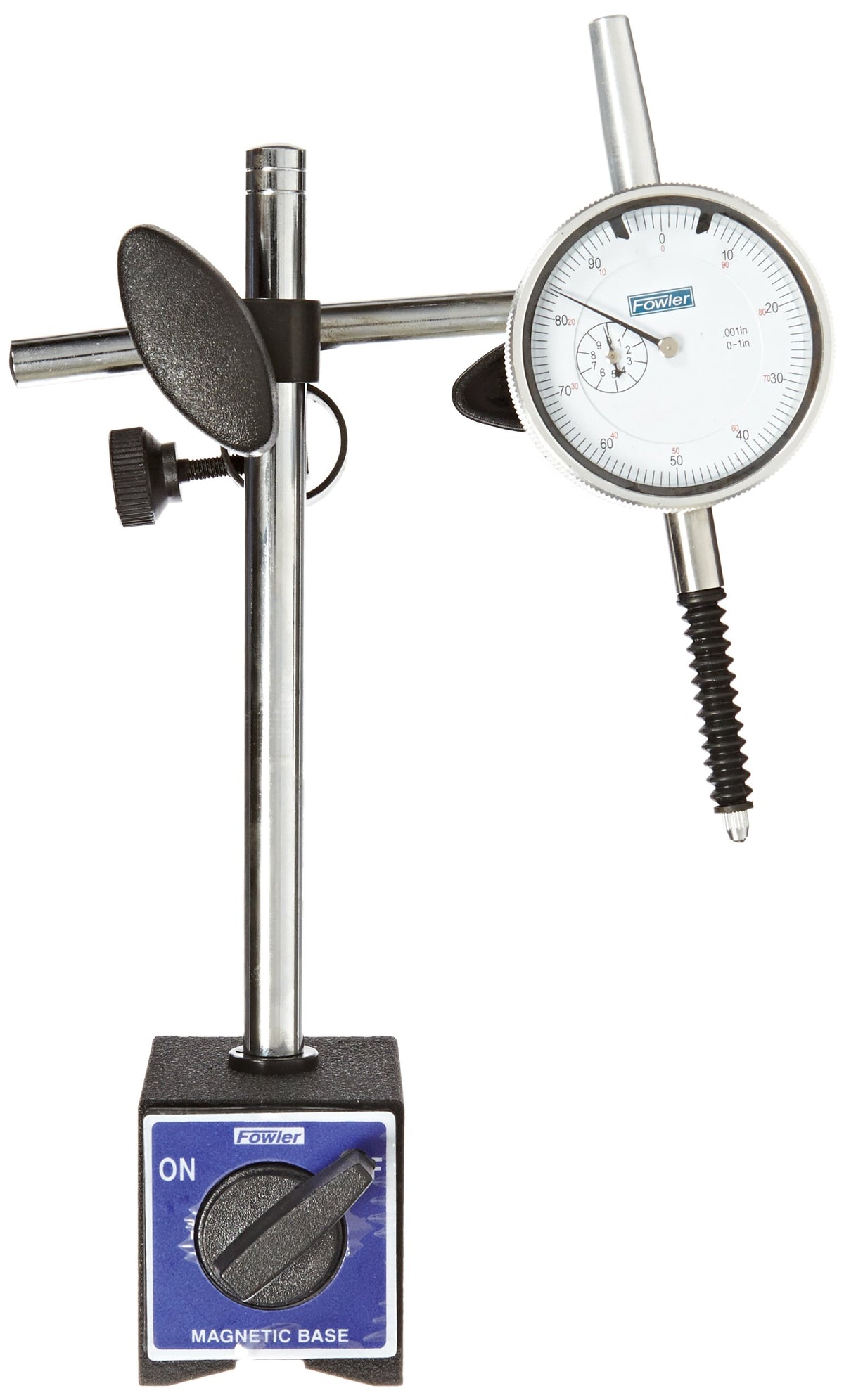 Fowler Magnetic Base with Fine Adjustment / Water Resistant Dial / White Bore