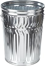 Witt Industries WCD32C Galvanized Steel 32-Gallon Light Duty Trash Can, Round, 21-1/4" Diameter x 26-1/4" Height