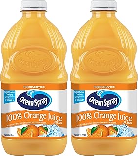 Ocean Spray 100% Orange Juice Blend Mixer Bottle, 60 Fl Oz (Pack of 2)