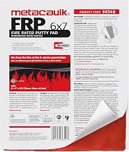Rectorseal Metacaulk Firestop Putty Pads 66340, Easy Application, Firestop, 6"X7"