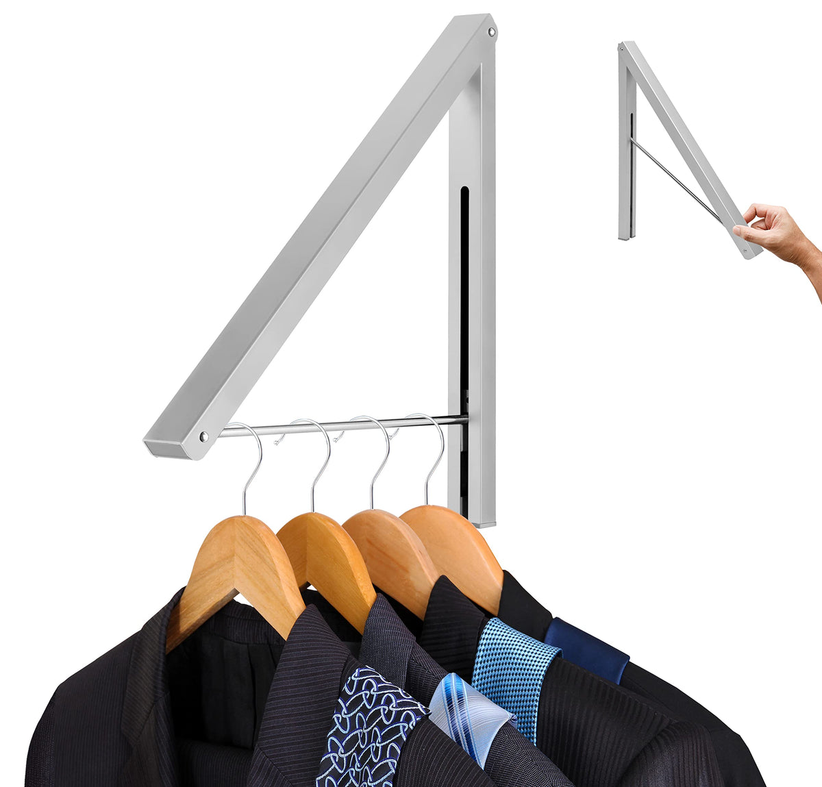 Stock Your Home Chrome / 1 Rack / 1 Coat Hangers