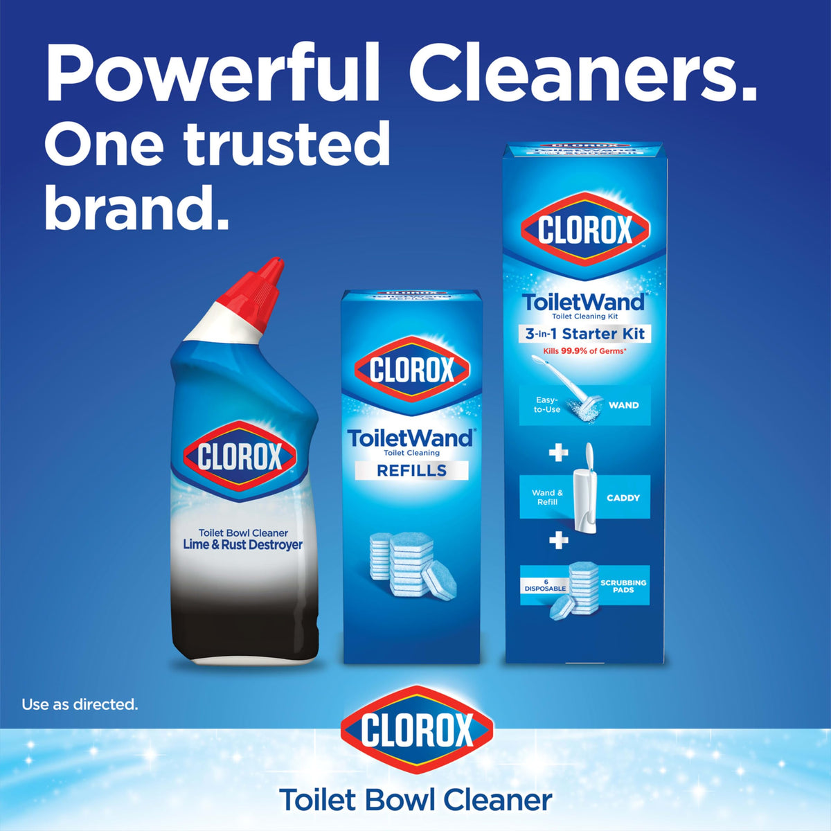Toilet Bowl Cleaner Lime & Rust Destroyer by Clorox – 24 Fl Oz (Pack of 1), gel, Blue, Pack of 12, Model 00275