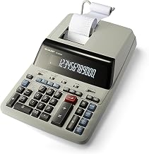 Sharp 12-Digit Print Calculator Desktop Size Adding Machine, Perfect for Everyday Use and Office, Bright, Large Easy-to-Read Numbers on Both the Display and the Two-ColorPrinted Tape (VX-2652H)