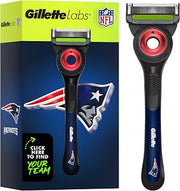 Labs Special NFL Patriots Edition Shaving Razor for Men - 1 Handle, 1 Razor Blade Refill, Perfect for Game Day Grooming, GilletteLabs with Exfoliating Bar