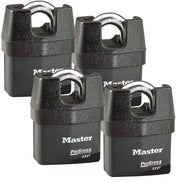 Master Lock 4 Pack / Black / 4 Keyed Padlocks