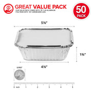 Stock Your Home 1 lb / 50 Pack / Silver Food Jars & Canisters