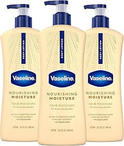 Vaseline Nourishing Moisture Body Lotion Dry Skin + Oat Extract 20.3oz 3ct