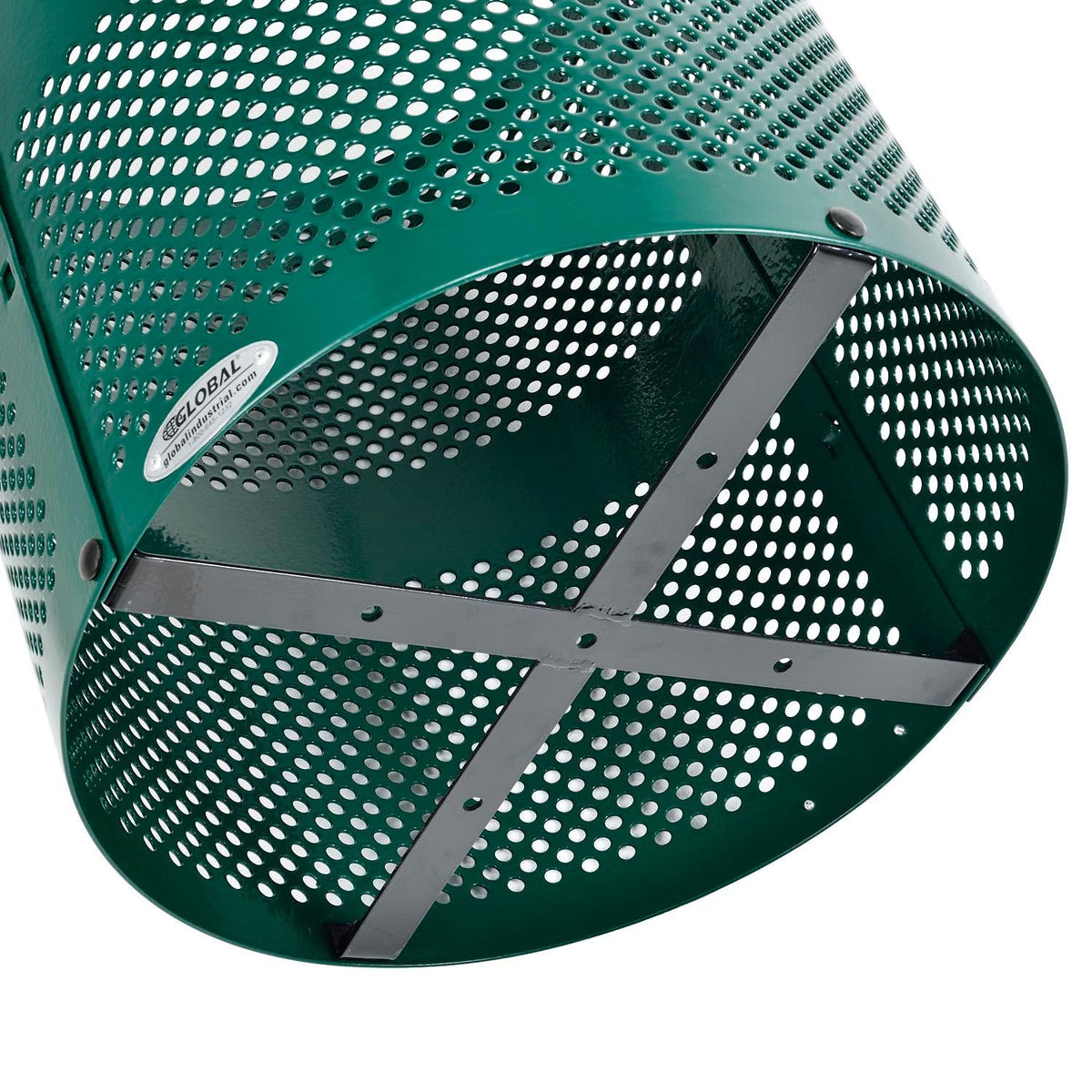 Global Industrial Green / 23.5 inches (Diameter) x 40 inches (Height) / Industrial Trash, Recycling & Compost