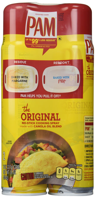 No-Stick Cooking Spray Cans by PAM – 8 Ounce (Pack of 2), Model ZY-ghm-20210112-45