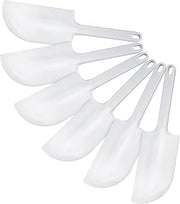 Ateco 1311 2-in-1 Bowl Scraper/Spatula Set, 6-Pieces, Food-safe Plastic, White