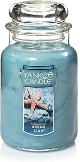 Yankee Candle Ocean Star Scented, Classic 22oz Large Jar Single Wick Candle, Over 110 Hours of Burn Time