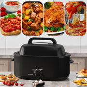 Sunvivipro Roaster Oven, 28 Quart, Black