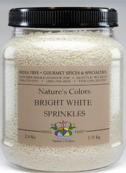 India Tree Nature's Colors Bright White Sprinkles - 2.9 lb Bulk | Natural, Non-GMO, Vegan, Top 9 Allergen-Free