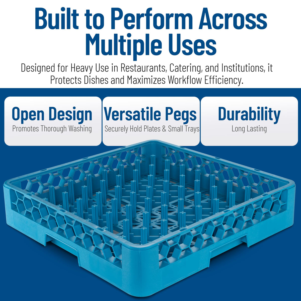Carlisle FoodService Products RP-14 Blue Color – Polypropylene OptiClean All Purpose Plate and Tray Rack