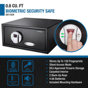 Biometric Fingerprint Security Home Safe Box 0.79 Cubic Ft by Barska – 0.29 Cu Ft, 0.8 cubic_feet, Alloy Steel, Black, Model AX11224