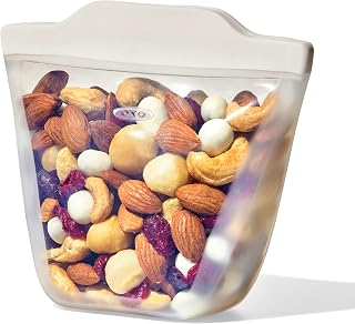 OXO Good Grips Silicone Reusable Bag - Stand-Up Cup (8 oz), Oat